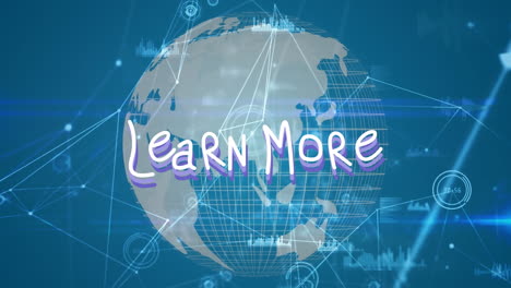 animación de aprender más texto en todo el mundo