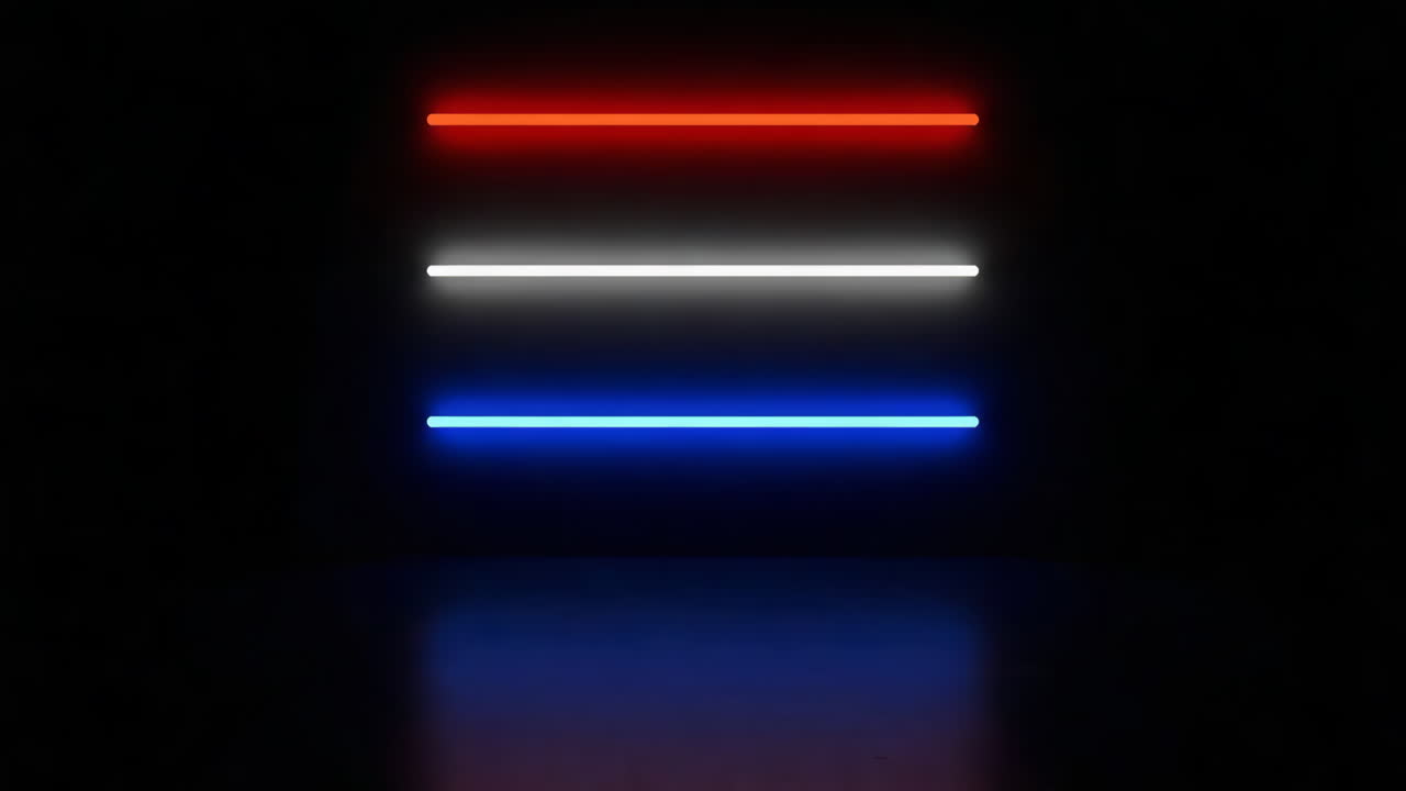 Neon Lights on a Dark Wall