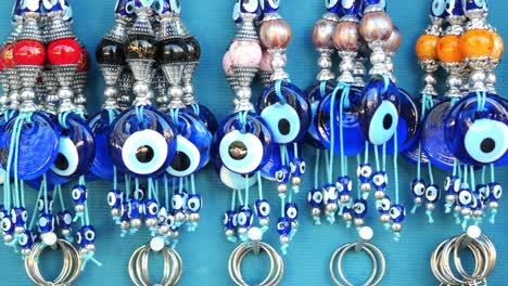 colorful evil eye keychains