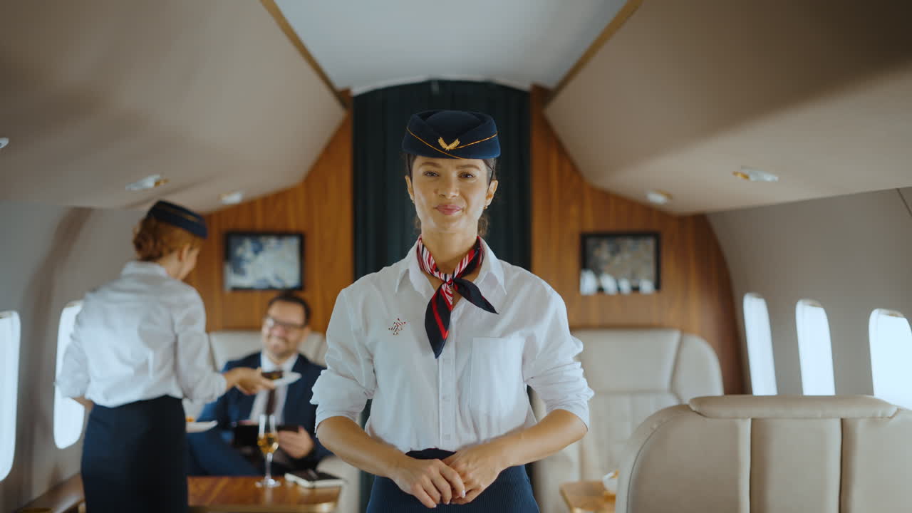 Flight Attendants in Private Jet