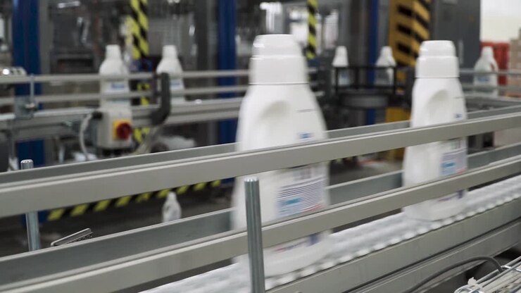 Bottle Production Line in a Factory