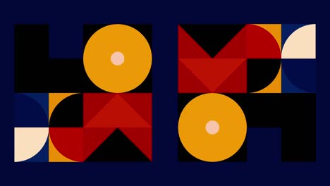 arte geométrico abstracto con formas coloridas