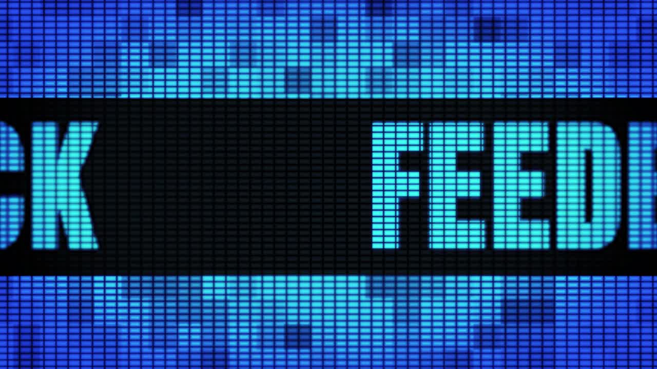 Feedback on a digital display