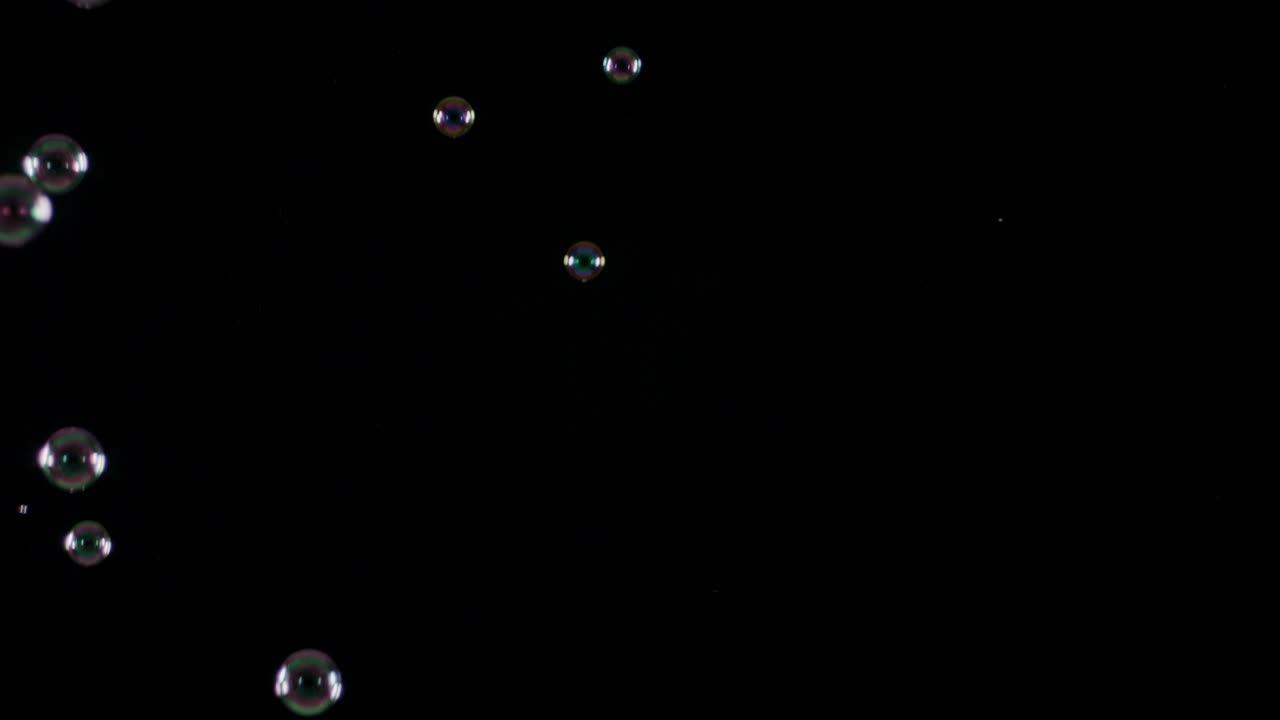 Soup Bubbles Isolated on Black Background
