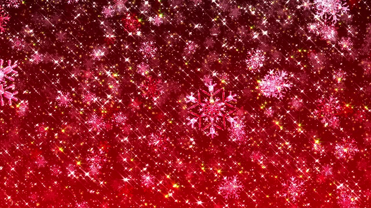 4k 빨간 반이는 스노우플레이크, 루프 된 배경