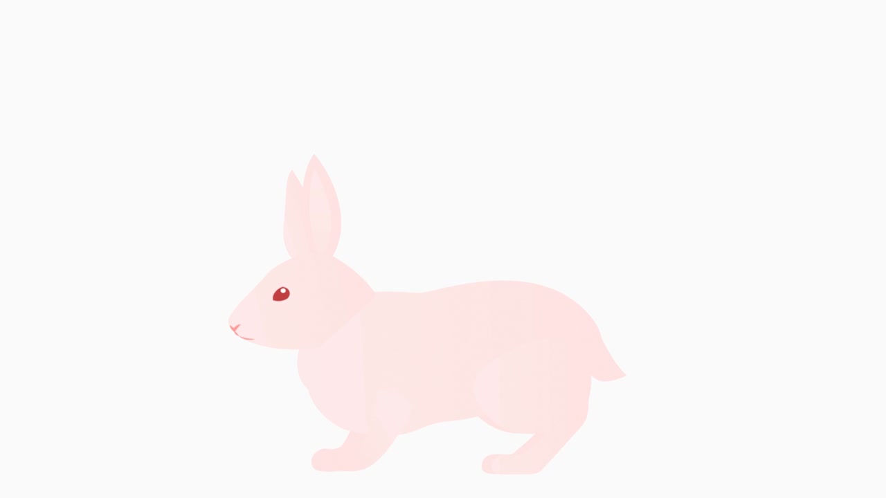 Loop animation of a simple rabbit running alertly around. | Premium ...