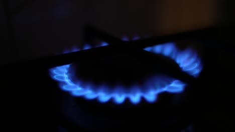 primer plano del quemador de gas