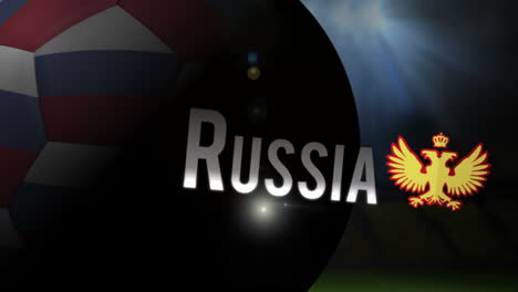 russia world cup 2014 animation with football