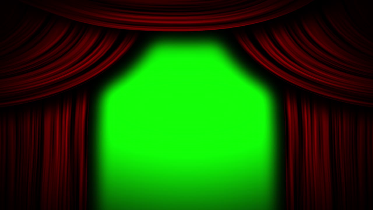 cortinas rojas y escenario abierto y cerrado