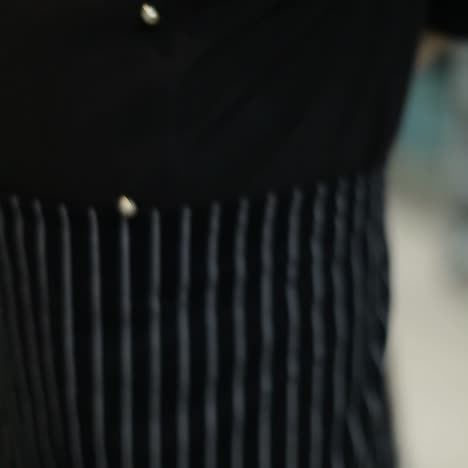 chef prepares for work