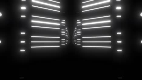 el túnel de neón brillante