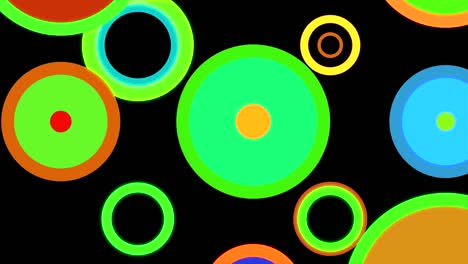 abstract colorful animated circle rings video loop background – 4k resolution closeup composition. seamless loop