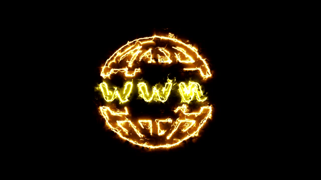 una red global la internet, silueta en el aura de energía luminosa. dos soluciones de colores