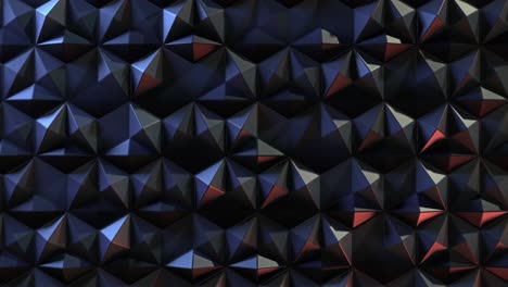 movimiento de fondo abstracto en forma de rombos 3d brillantes, bucle sin costuras. animación de stock. figuras convexas brillantes textura, armonía de colores, luz y sombra