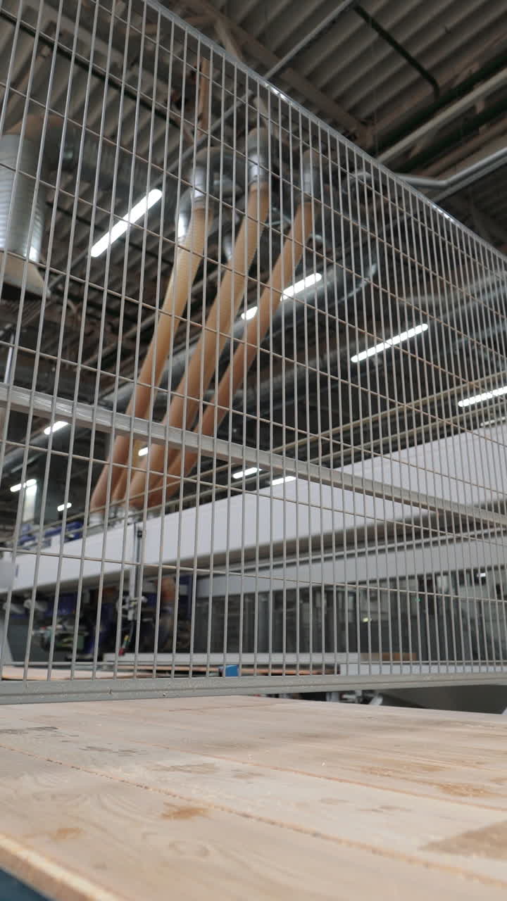 Parquet is manufactured with using automatic lines and modern equipment at the factory. Wood industry Vertical video