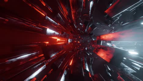 flying through a tunnel in outer space. infinitely looped animation.