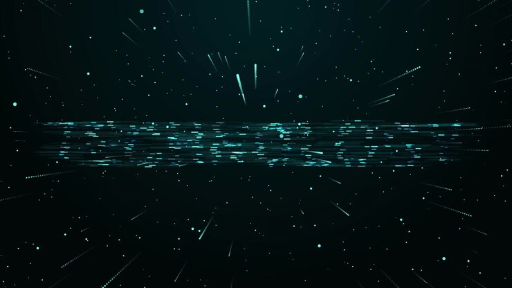 Digital Technology Text Animation with Particle Effects