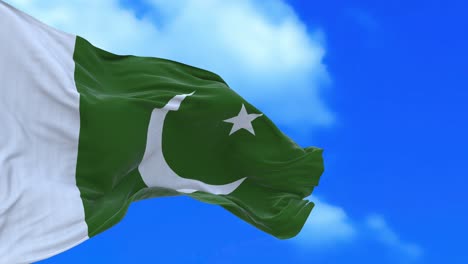 un bucle sin costuras de la bandera de pakistán.