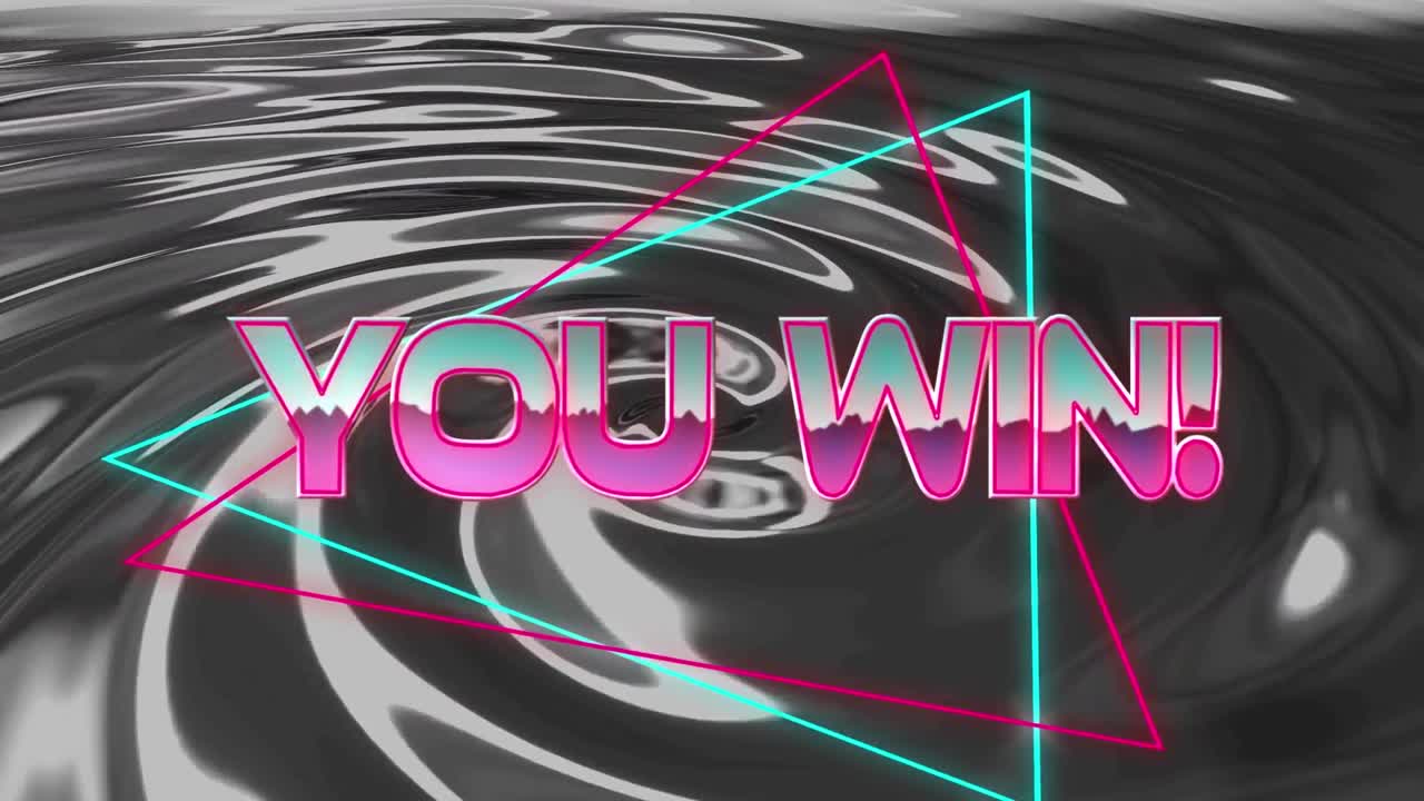 디지털 추상 공간에서 당신이 이기는 애니메이션