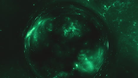 Amethyst green giant wormhole curves the space around it