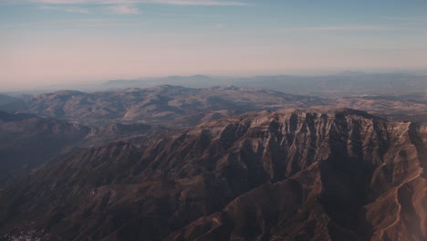 panoramic view over the mediterranean mountains of andalusia, spain