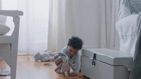 happy baby boy playing with toys at home cute toddler learning having fun enjoying childhood