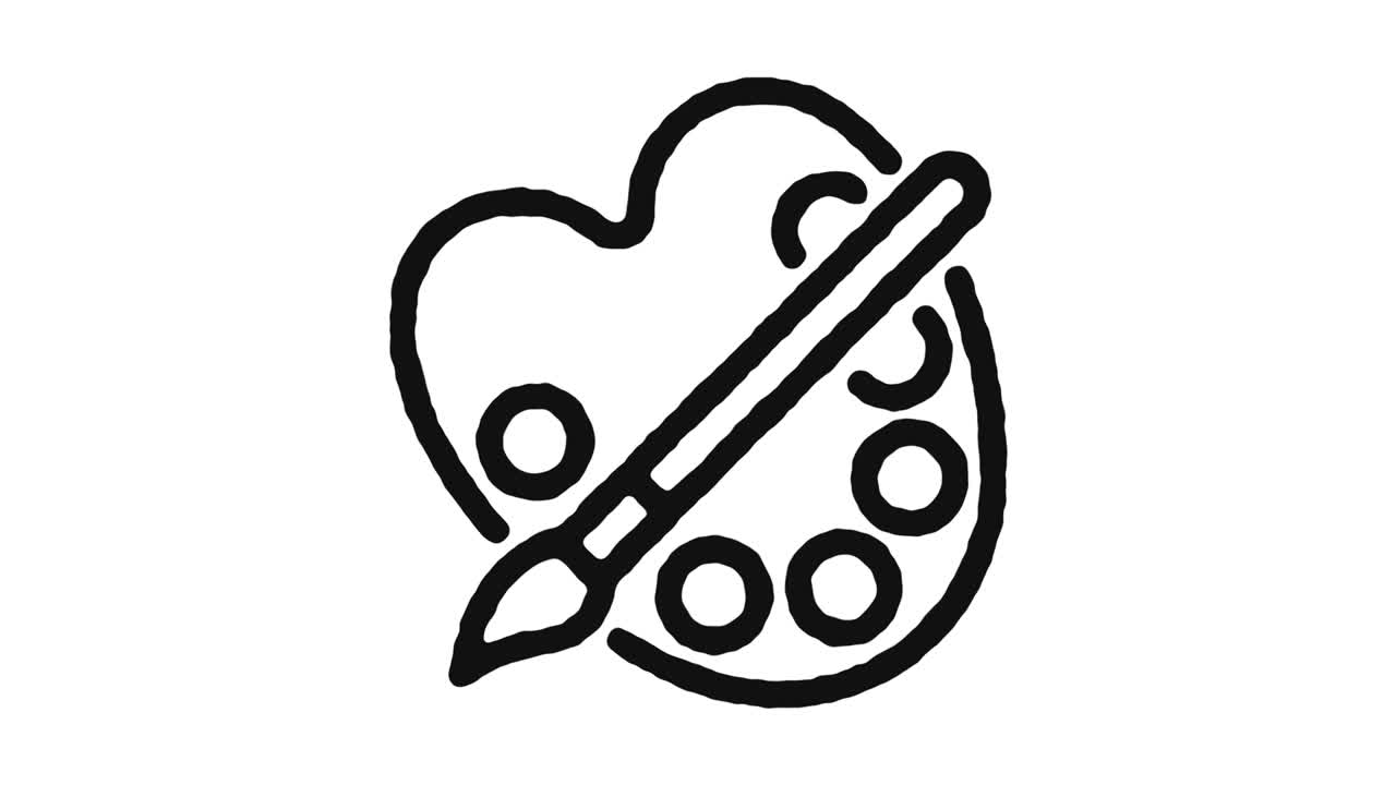 그림 아이콘 애니메이션 영상 및 알파 채널