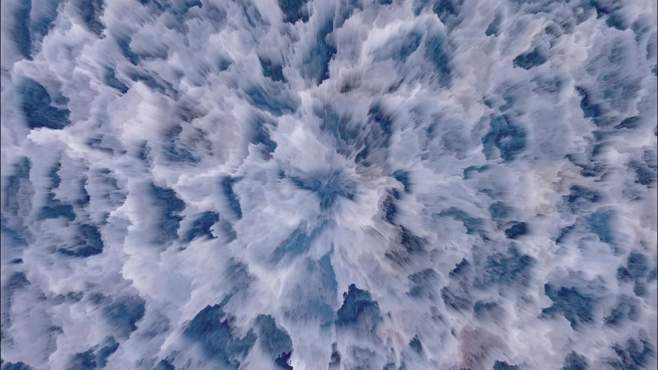 textura de la superficie del agua, movimiento lento en bucle ondas limpias de la piscina y la ola, refracción de la luz solar vista superior textura del lado del mar arena blanca, brillo del sol fondo de bucle de agua, animación de simulación 3d