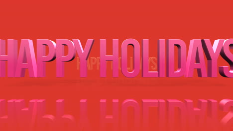 rolling happy holidays text on red gradient