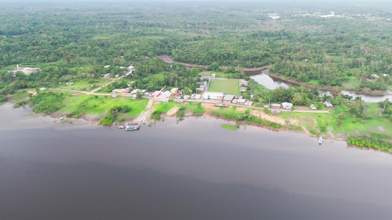 Aerial, Amazon River, Remote Settlements, Rural Housing, Shanty Property
