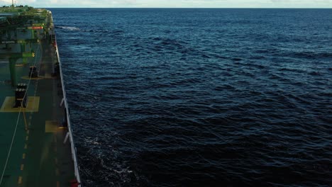 4K-Deck-view-of-a-huge-ship-in-the-middle-of-North-Pacific-Ocean