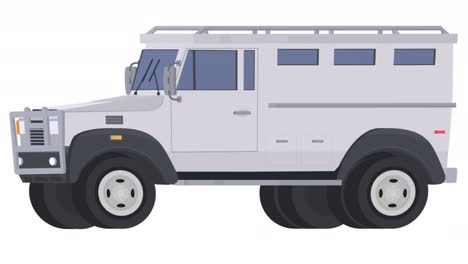 bank armored truck. animation of armored vehicles. cartoon