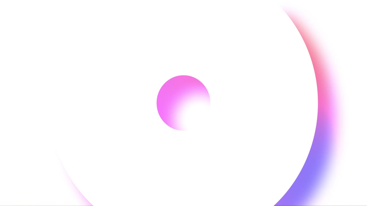 animación de círculos y cruces blancos y arco iris que giran sobre un fondo blanco