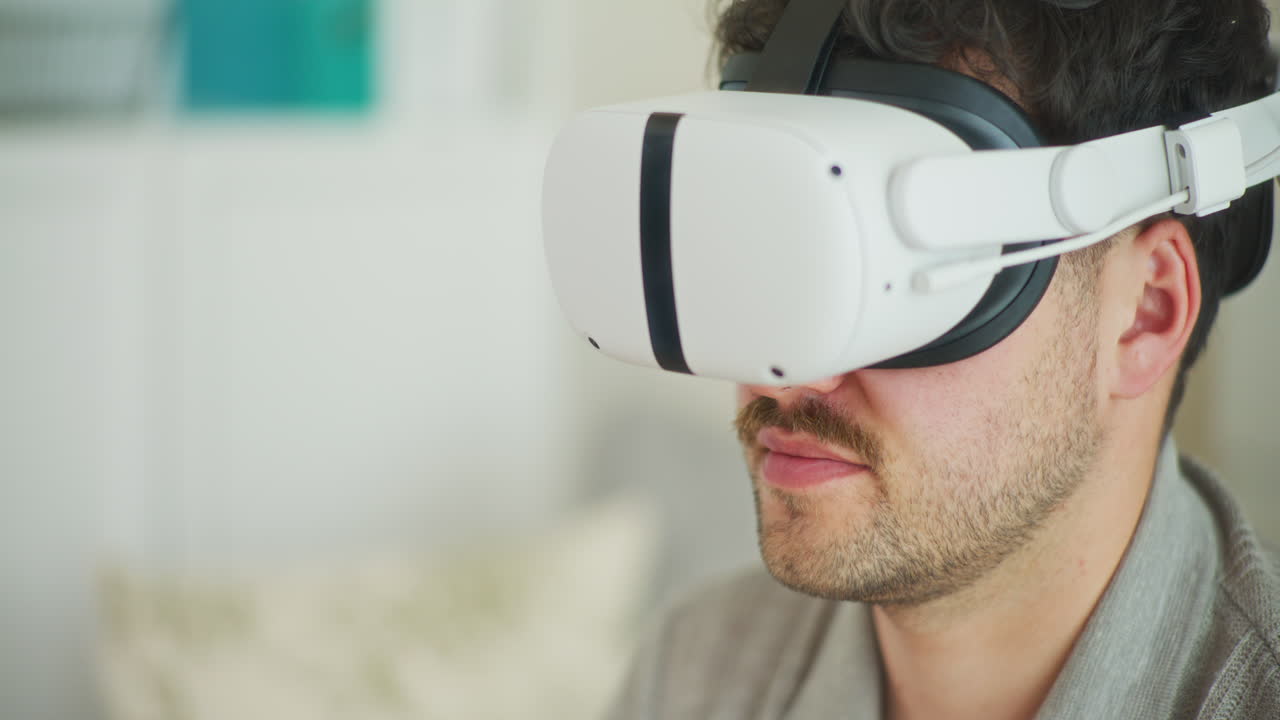 primer plano de las gafas virtuales