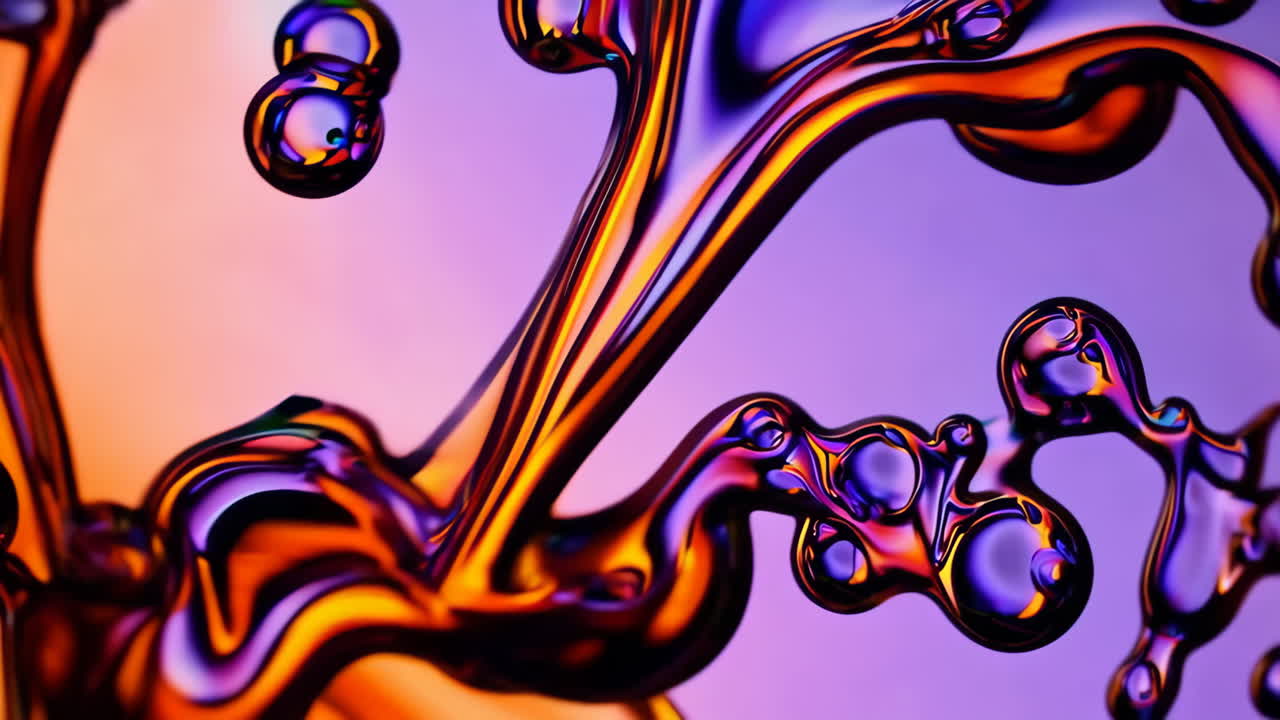 Vibrant Iridescent Liquid Flow Abstract Background