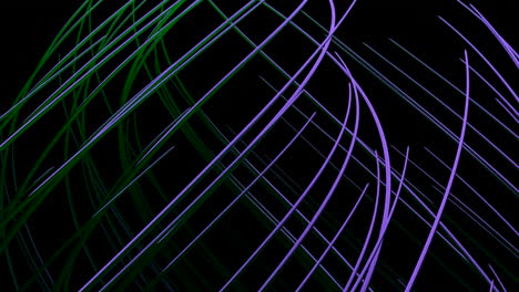 abstract lines in purple and green