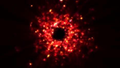 disco de acreción caliente brillante que orbita alrededor de un agujero negro supermasivo - animación de fondo de movimiento de bucle sin costuras de 4k