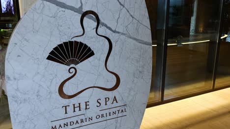 signage for the spa at mandarin oriental