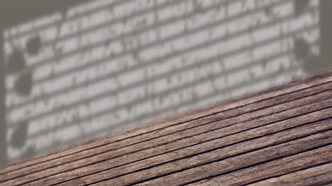 갈색 배경 위에 잎, 비, 창문 그림자의 애니메이션