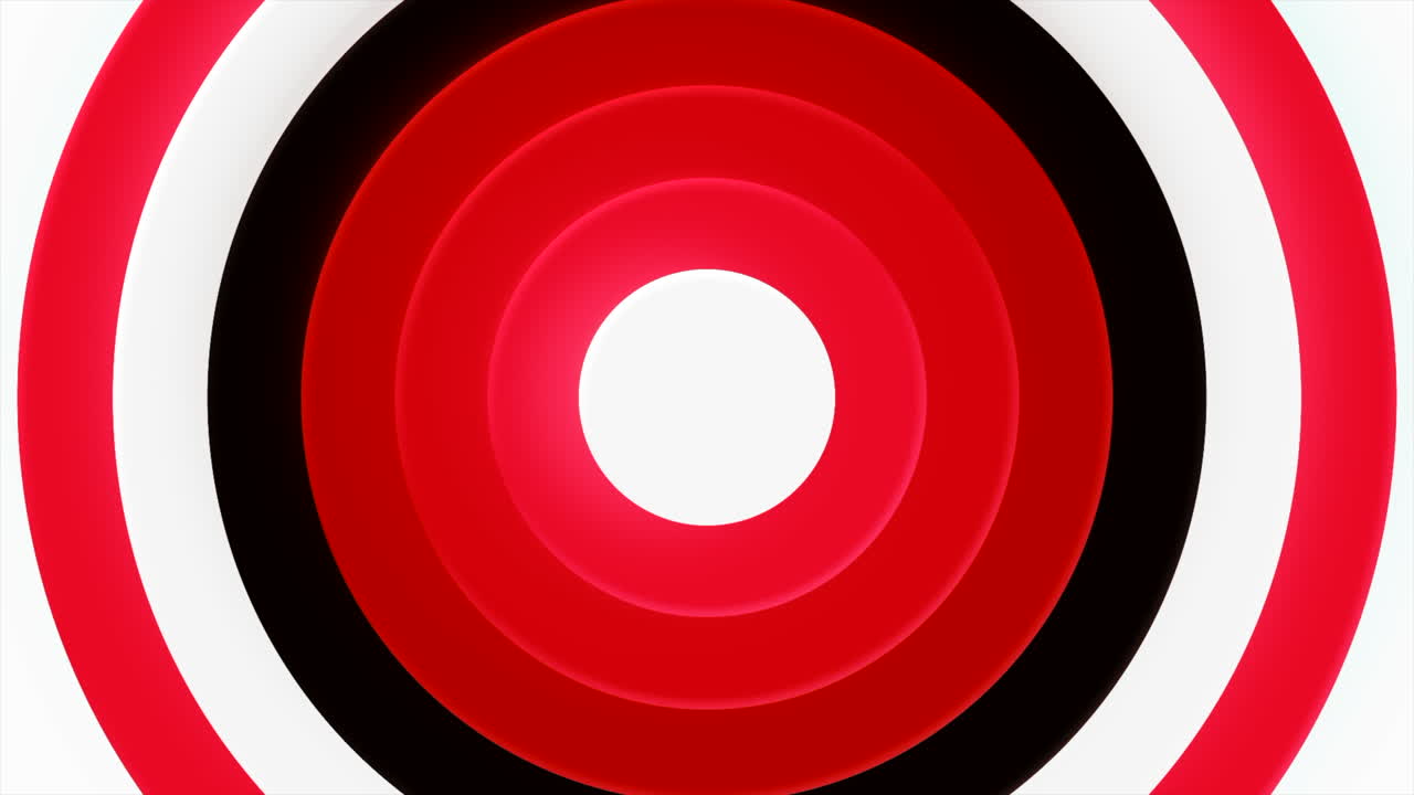 Abstract Red and White Concentric Circles Background