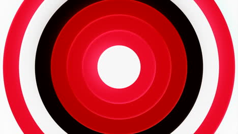 Abstract Red and White Concentric Circles Background