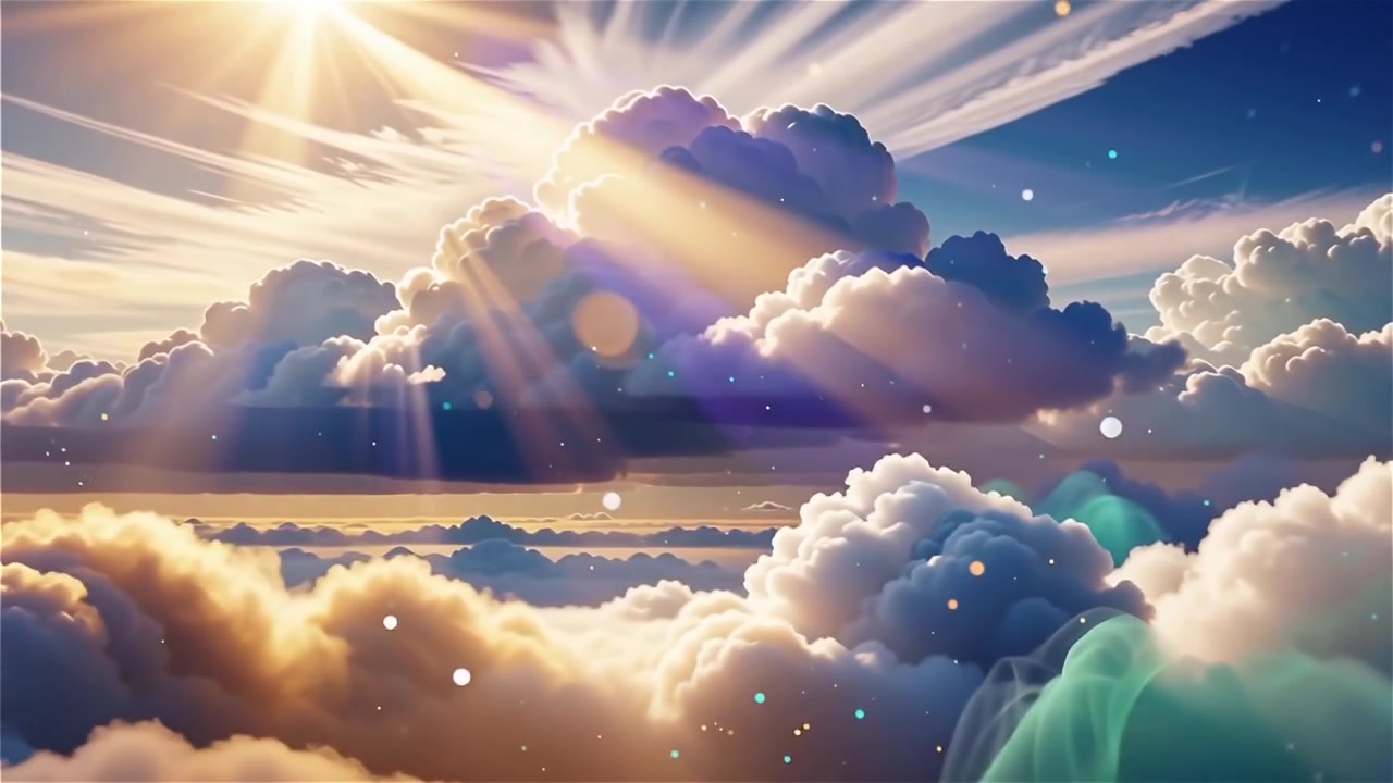 Christian Heavenly Light Worship Background