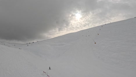 Going skiing is a white panorama that represents a white week in the snow of the mountains. Snowboard