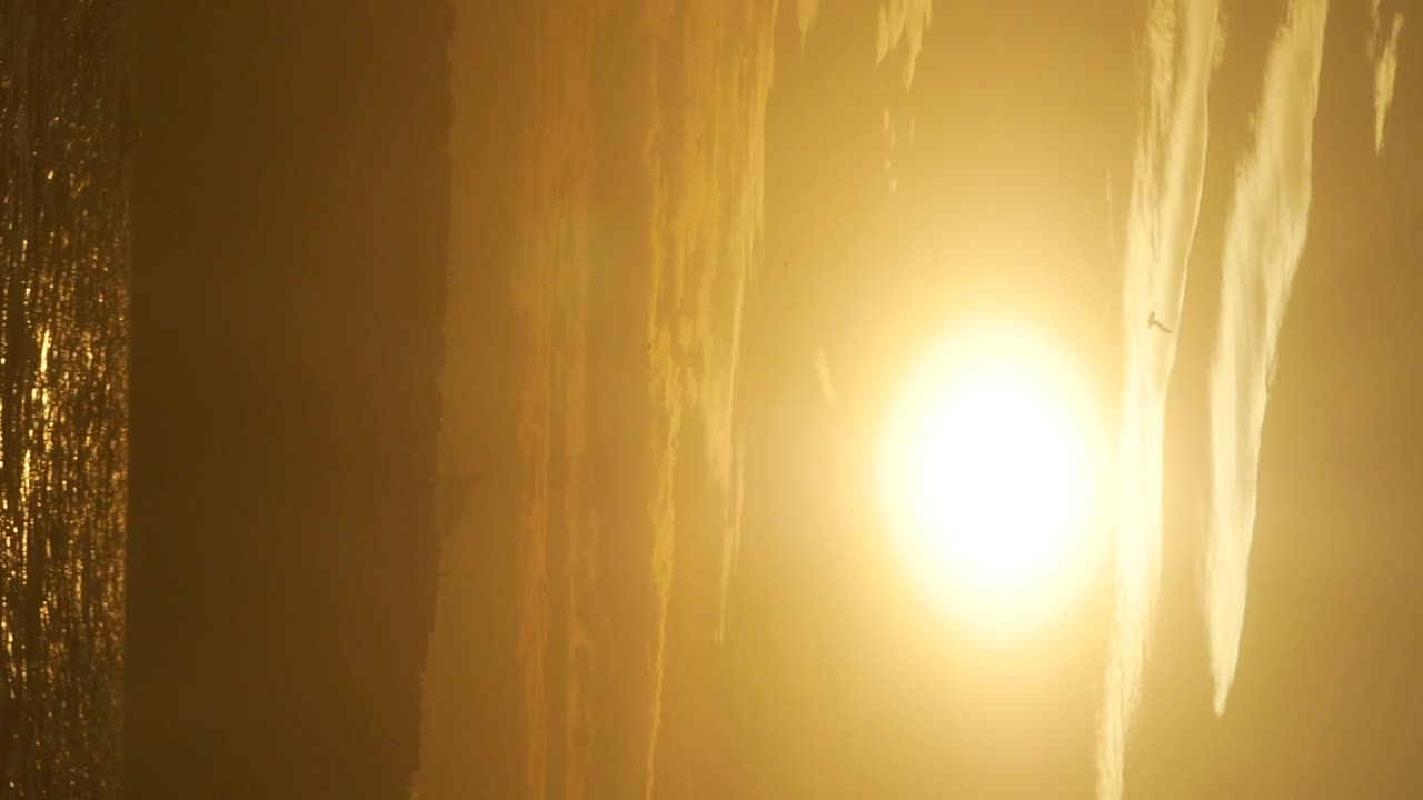 Golden sunrise over the sea