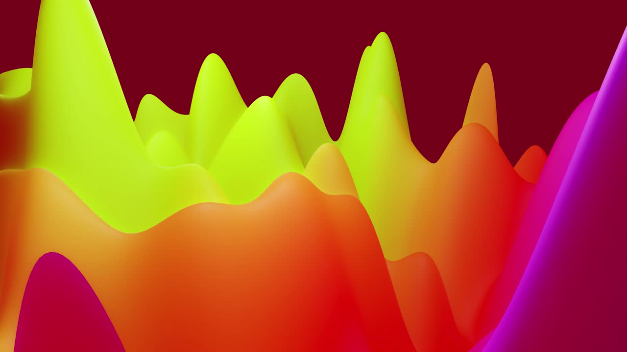 추상적인 액체 무지개 색 gradients, 풍경과 같은 내부 반이는 표면, 4k 원활한 루프 애니메이션, 추상 액체 파동 배경으로 아름다운 색 gradients.