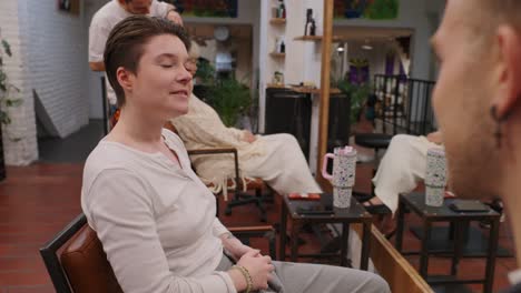 people in a hair salon
