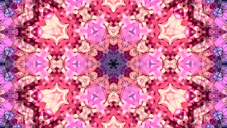 fondo abstracto poli geométrico bajo como un efecto de vidriera o caleidoscopio en movimiento en 4k. animación 3d de bucle, imágenes sin costuras en el popular estilo poli bajo. color violeta v29