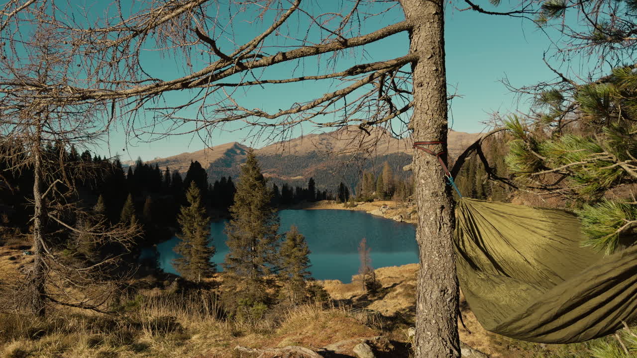 Mountain Lake View with Hammock