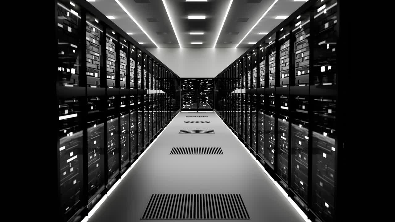 Modern Data Center Interior