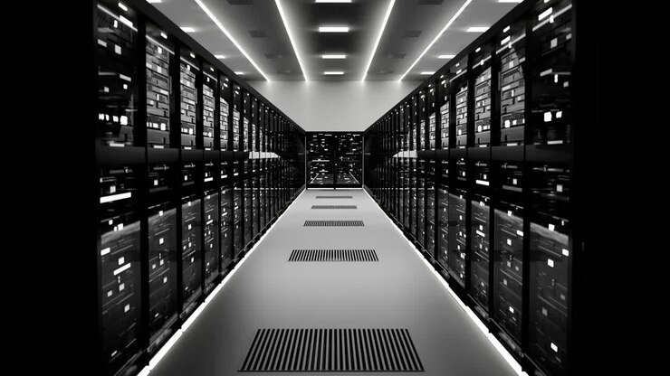 Modern Data Center Interior